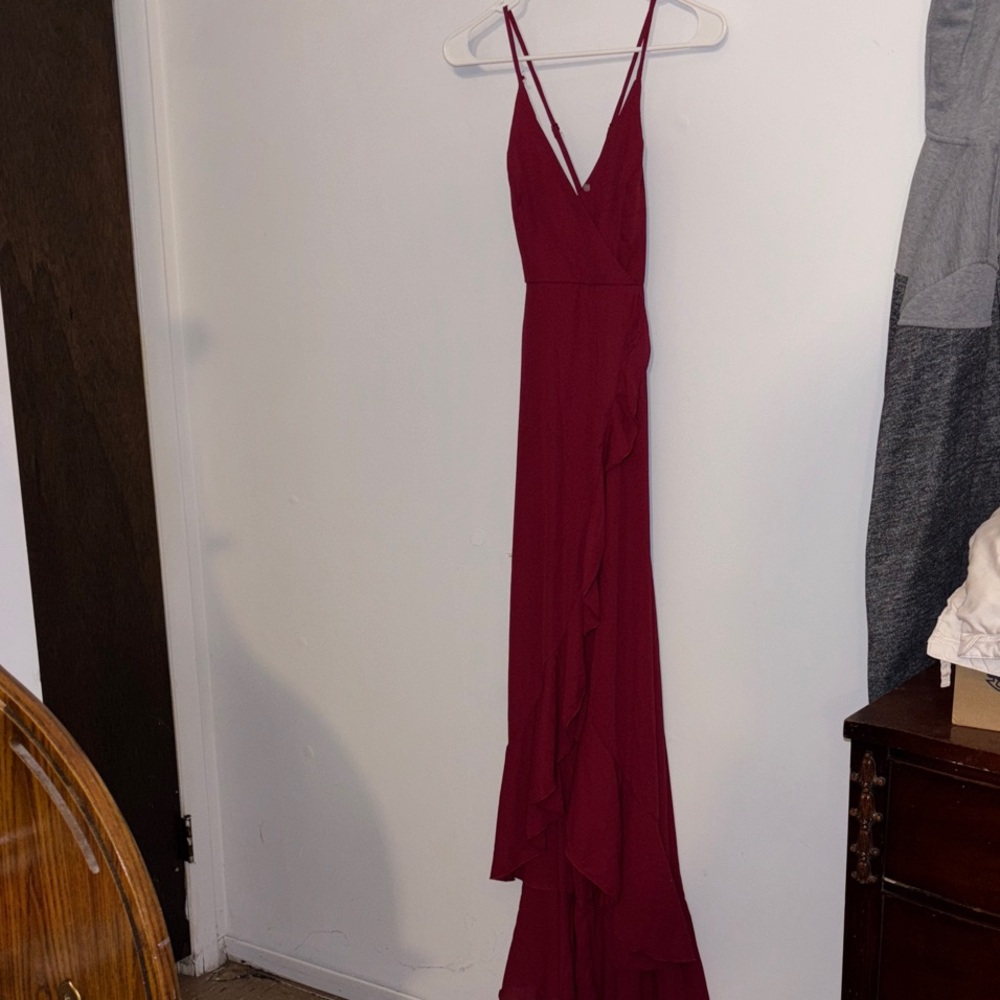 SHEIN Deep Red Maxi Dress
